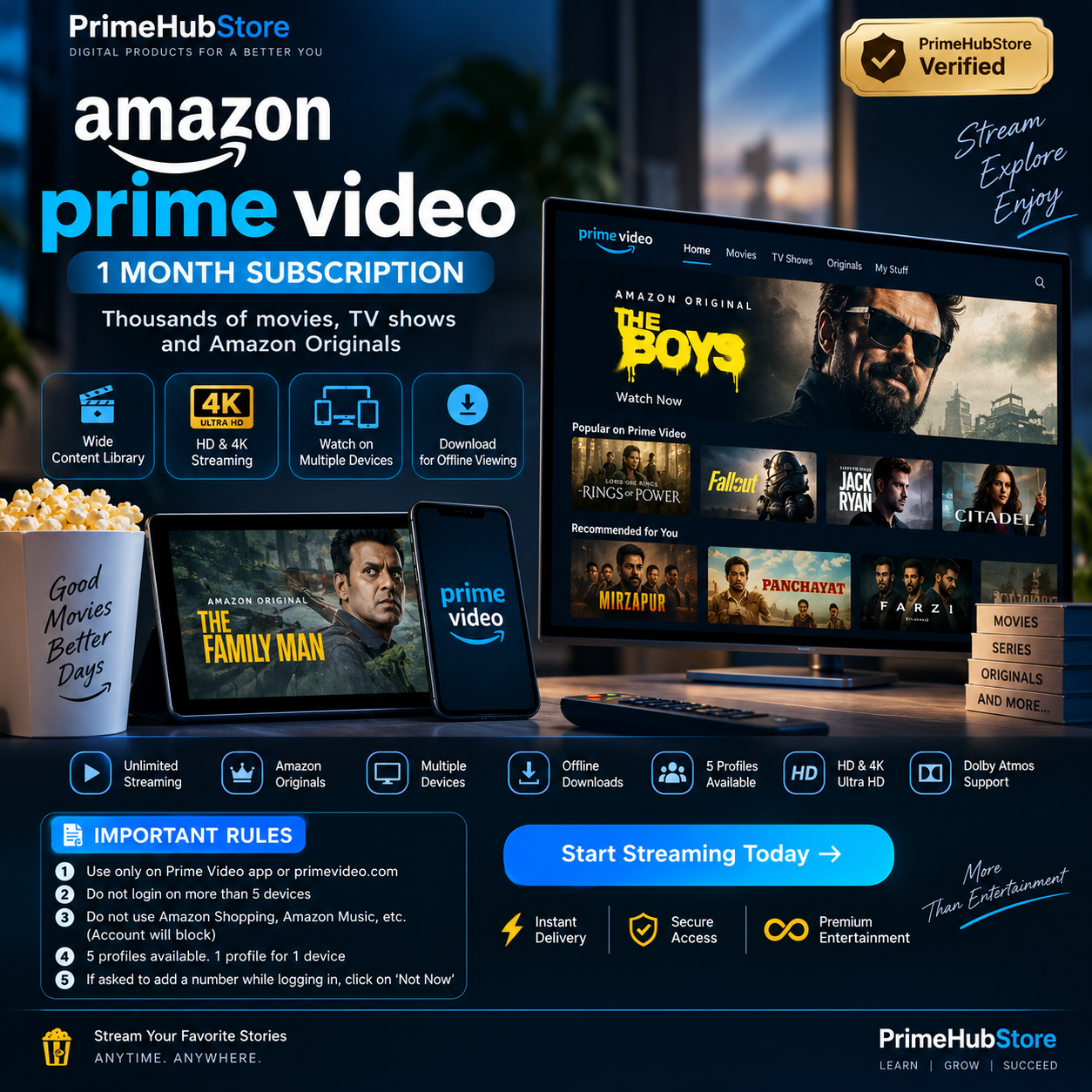 Amazon Prime Video – 1 Month Subscription